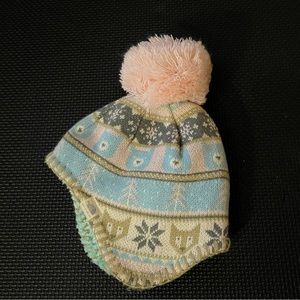 North face baby fair isle ear flap hat